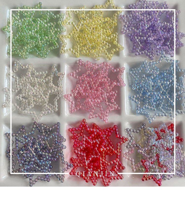 Transparent Iridescent Plated Beads star beads