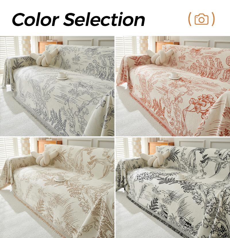 Jacquard sofa throw Lily of the Valley Sofa Throw