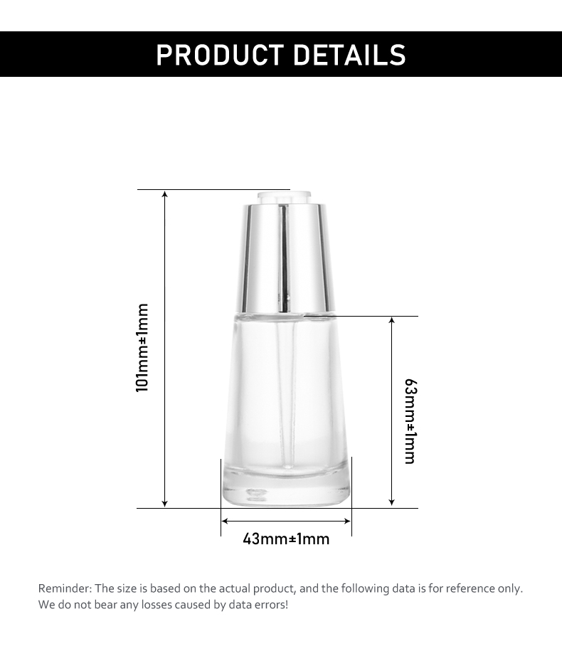 frasco cuentagotas 30ml Premium Concealed Rotary Press Pump Dropper Bottle for Essential Oil 