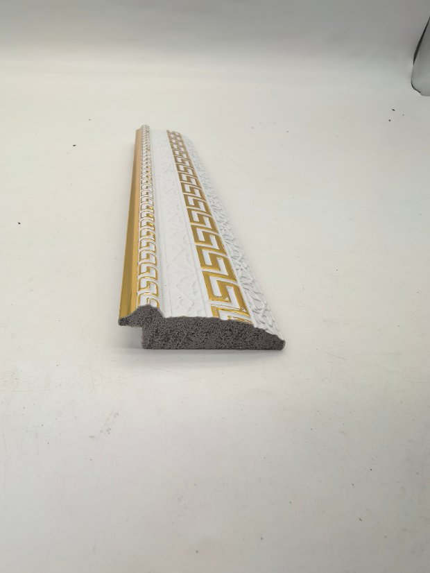 decor line PS European Greek Key Gold Embossed Molding Trim, Luxury Wall Border Line