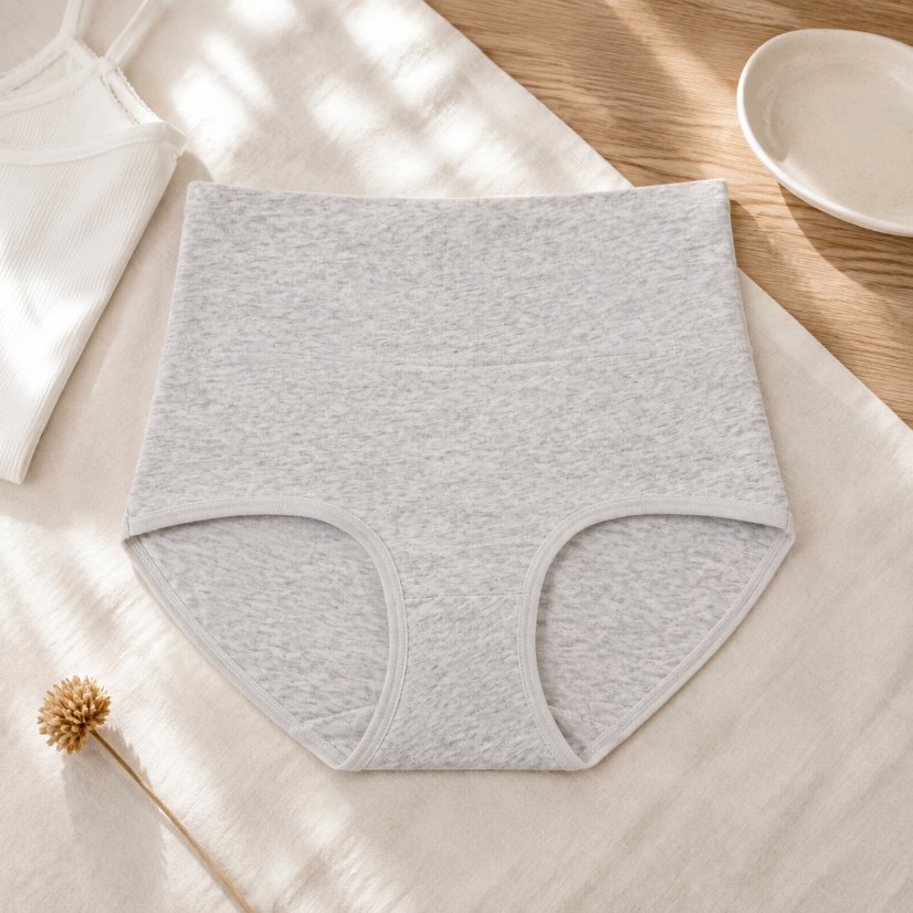 Briefs Cotton High‑Waist Women's Briefs, Elastic Soft Breathable Multi‑Color Cotton Panties