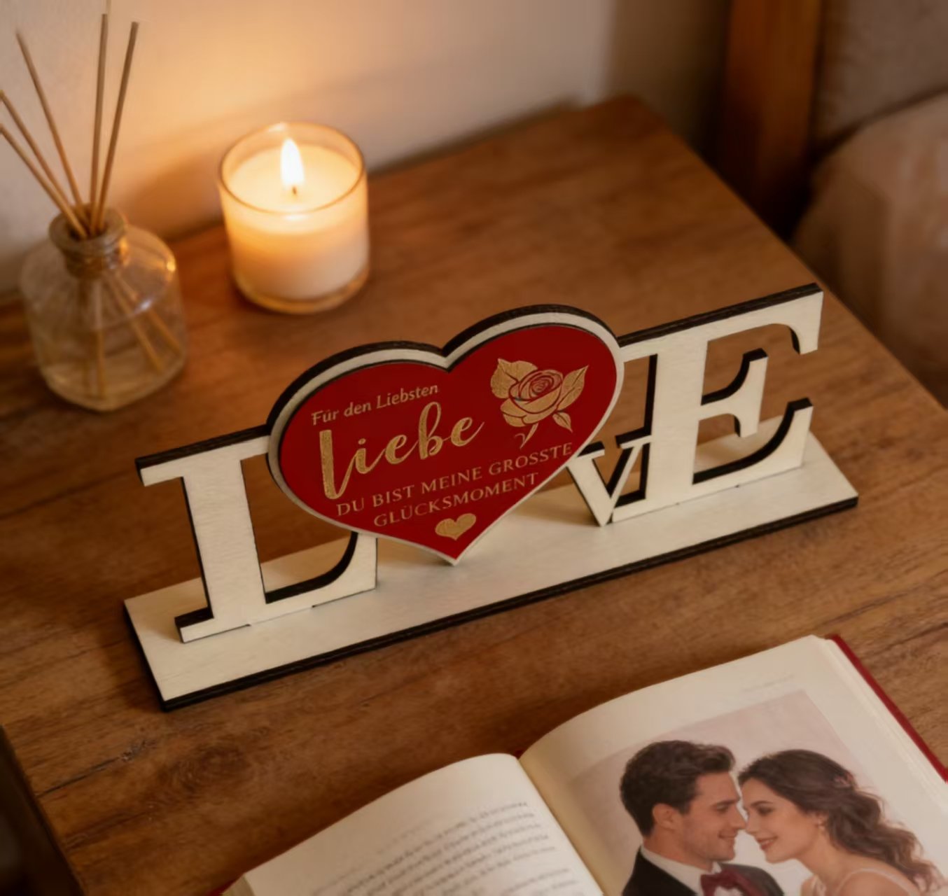 Holidays, gifts Valentine's Day Gift Wooden Ornament Anniversary Couple