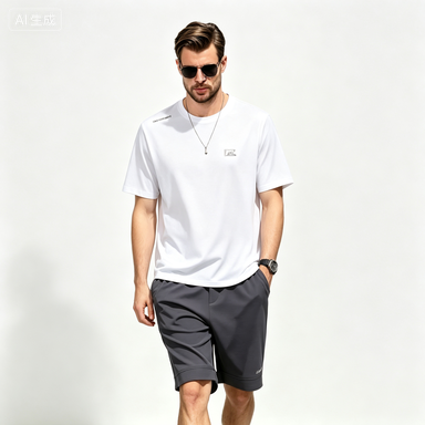 Short-Sleeve T-Shirts Men's Textured Quick-Dry Crew-Neck T-Shirt