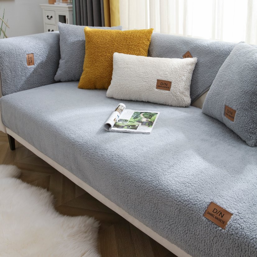 Plush sofa cushion Lamb Fleece Sofa Cushion