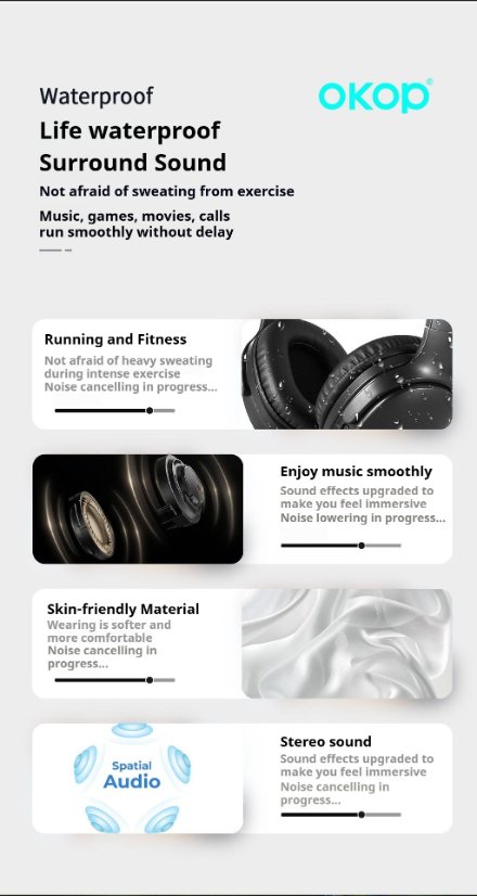 Over-Ear Headphones KP-H101 Wireless bluetooth speaker