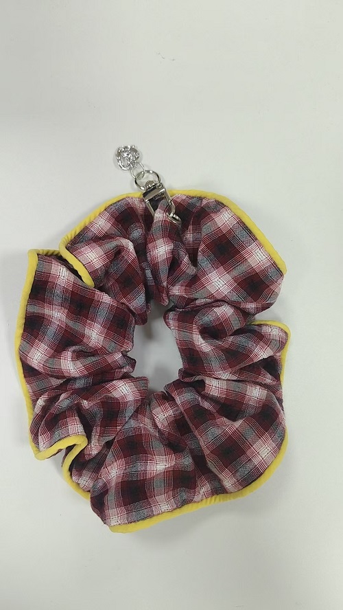 Fabric Hair Accessories Campus Chaos Collection - Pink Fabric Scrunchie 27