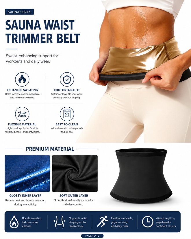 waist trimmer-tummy control trimmer Sauna Shaper Waist Trimmer for Women, Waist Trainer Sauna Belt, Neoprene-free Waist Cincher, Thermo Sauna Slimming Belt