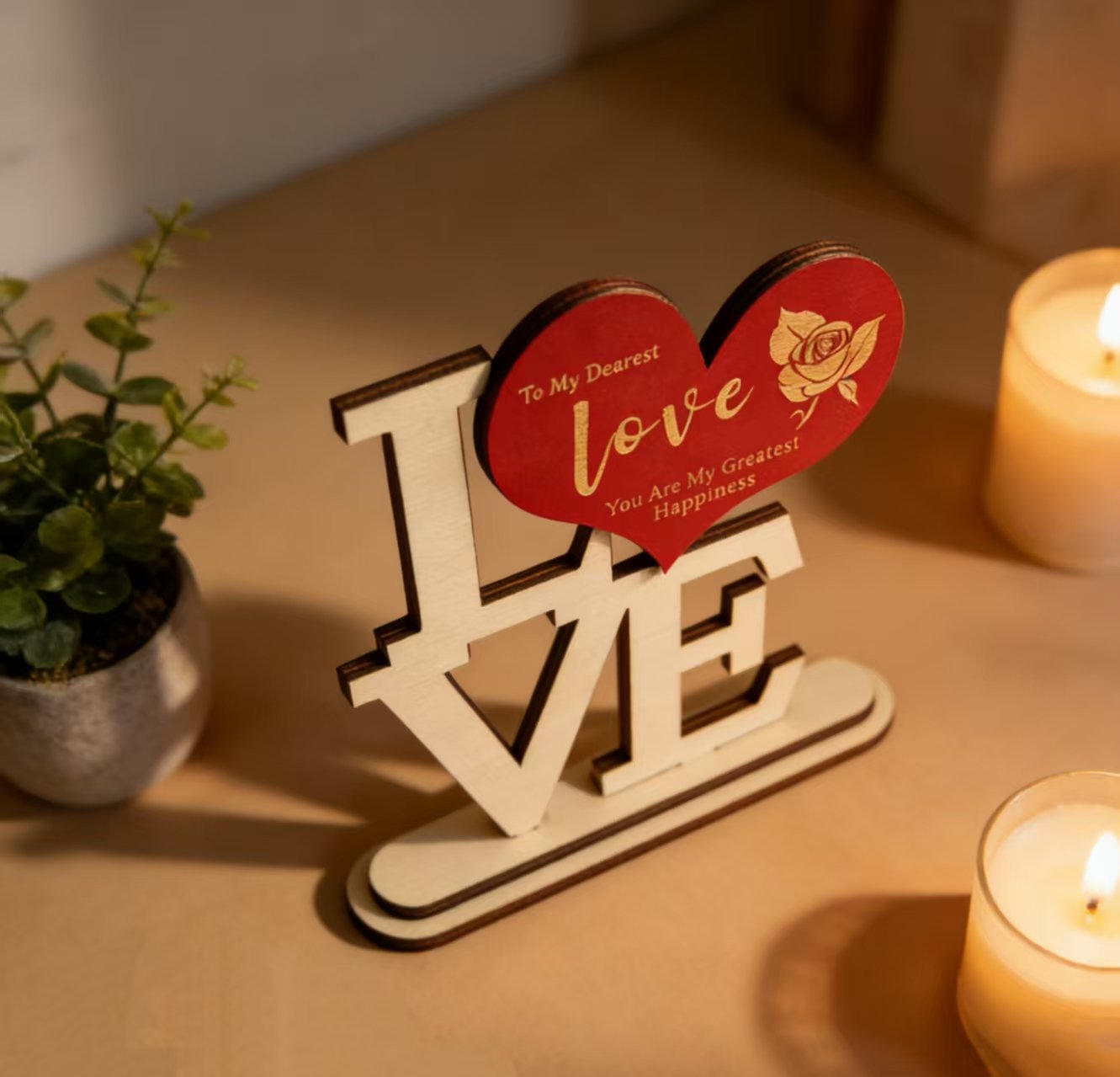 Holidays, gifts Valentine's Day Gift Wooden Ornament Anniversary Couple
