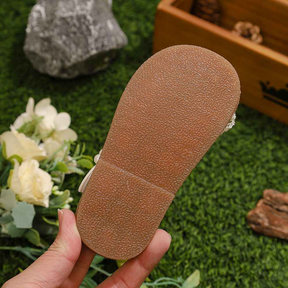 Kids' Sandals Beige Bow Style 1