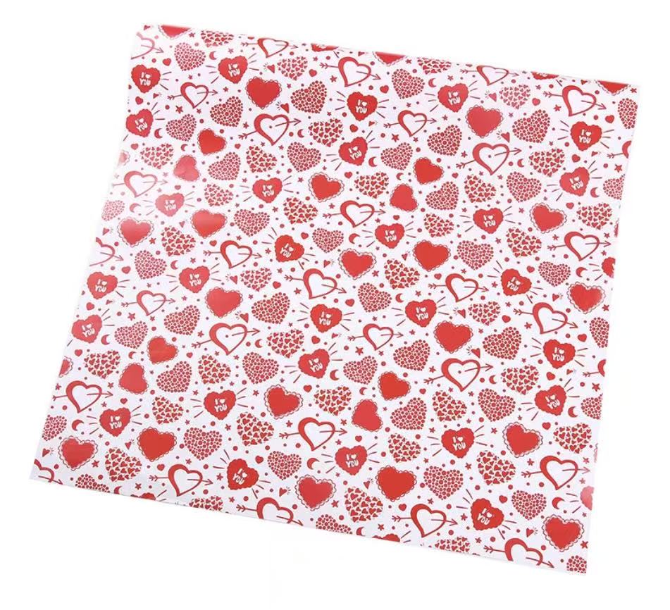 Heart-patterned gift wrapping paper Heart Pattern Gift Wrapping Paper