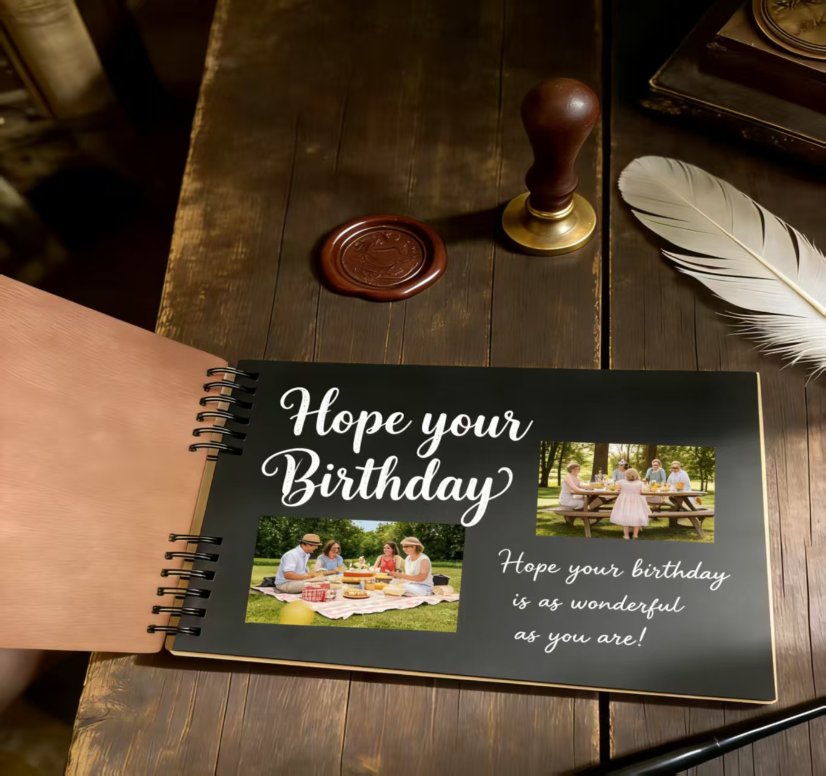 Personalized Photo Album Happy Birthday Book