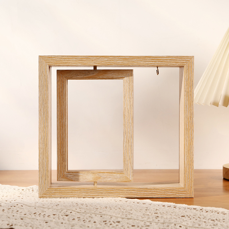 MDF Picture Frames Personalized double-sided rotating photo frame