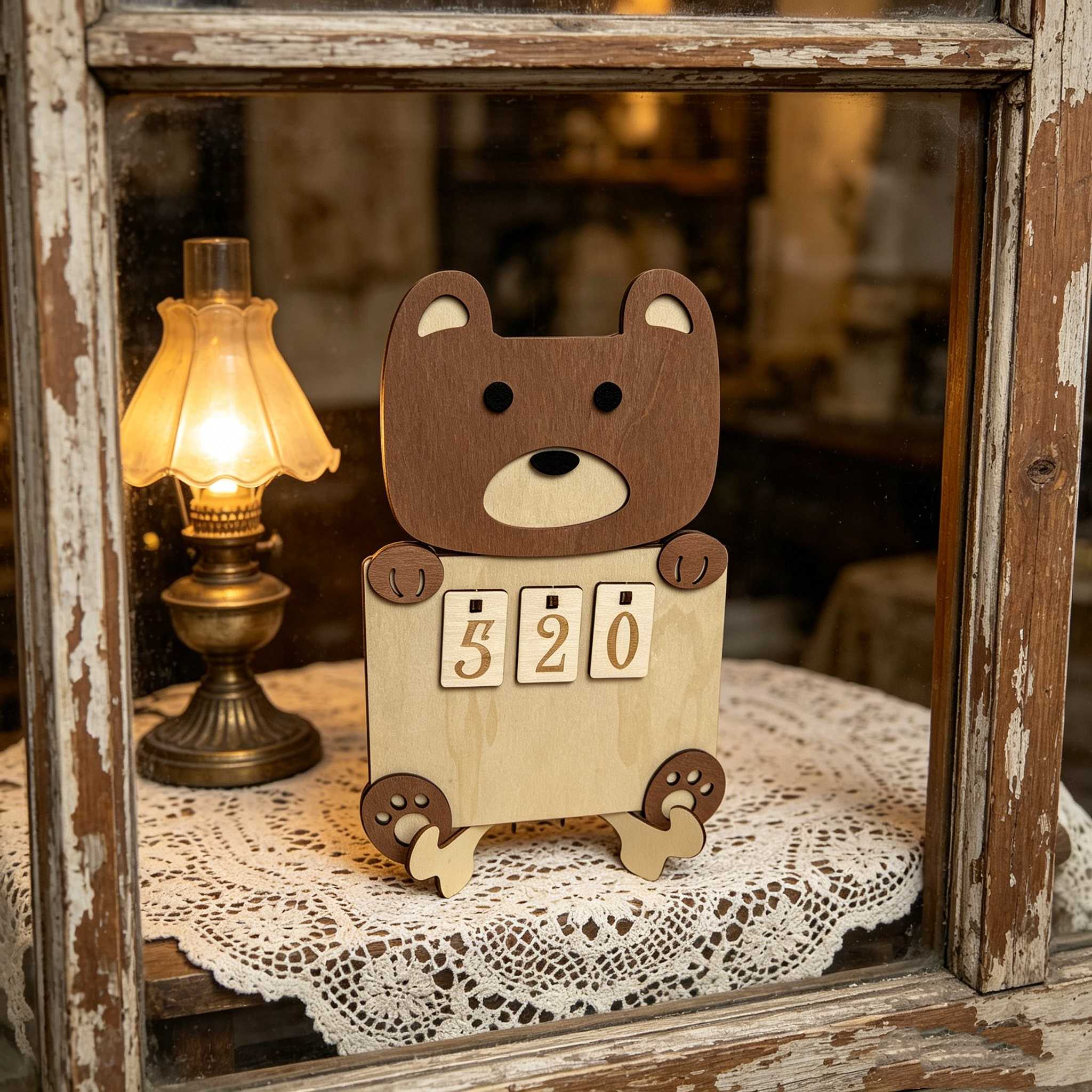 Holidays, gifts Animal Set Fox Lion Bear Reading Counter