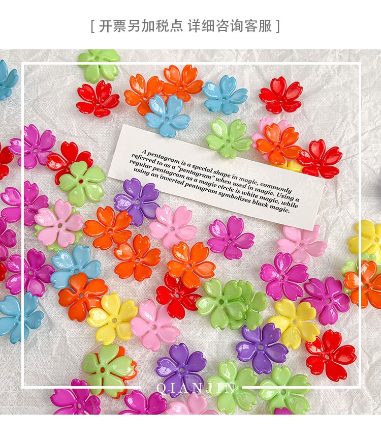Flower & Leaf Shaped Charms Solid color flower