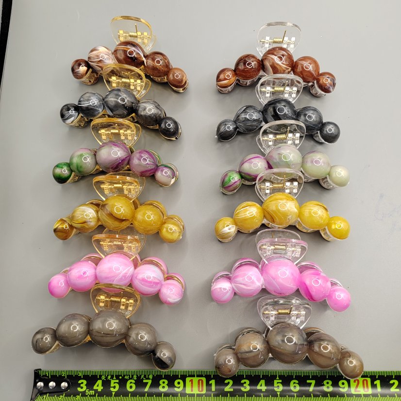 Beaded Interlocking Claw Clip Beaded Cross Hair Claw Clip