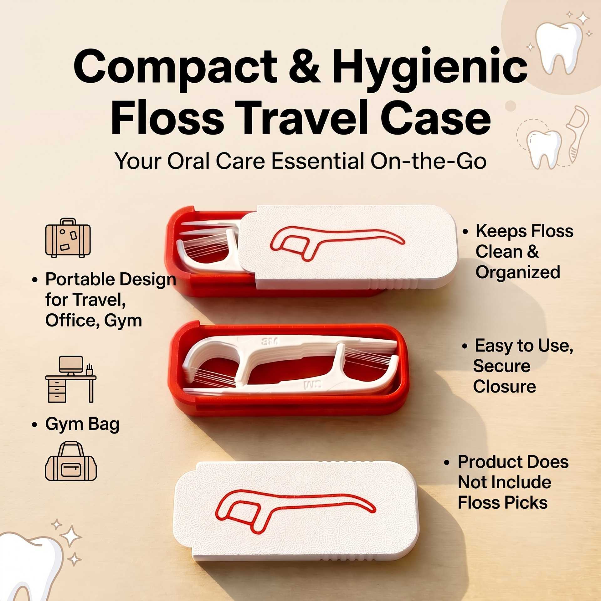 household tools Portable dental floss storage box