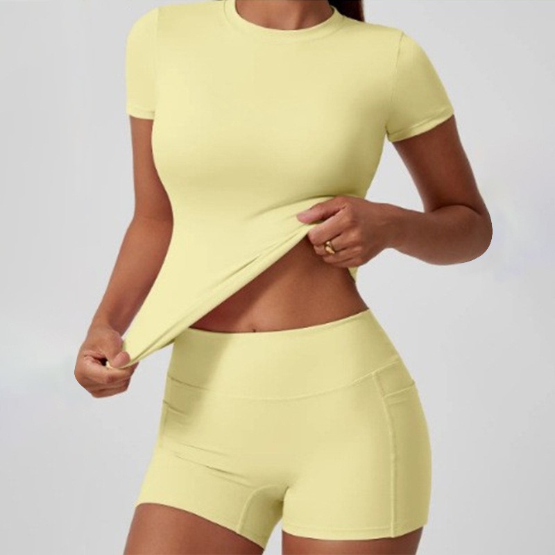 Yoga Set Cross-Border Women‘s Summer Activewear Set | Quick-Dry Running & Yoga Outfit — Style 60739