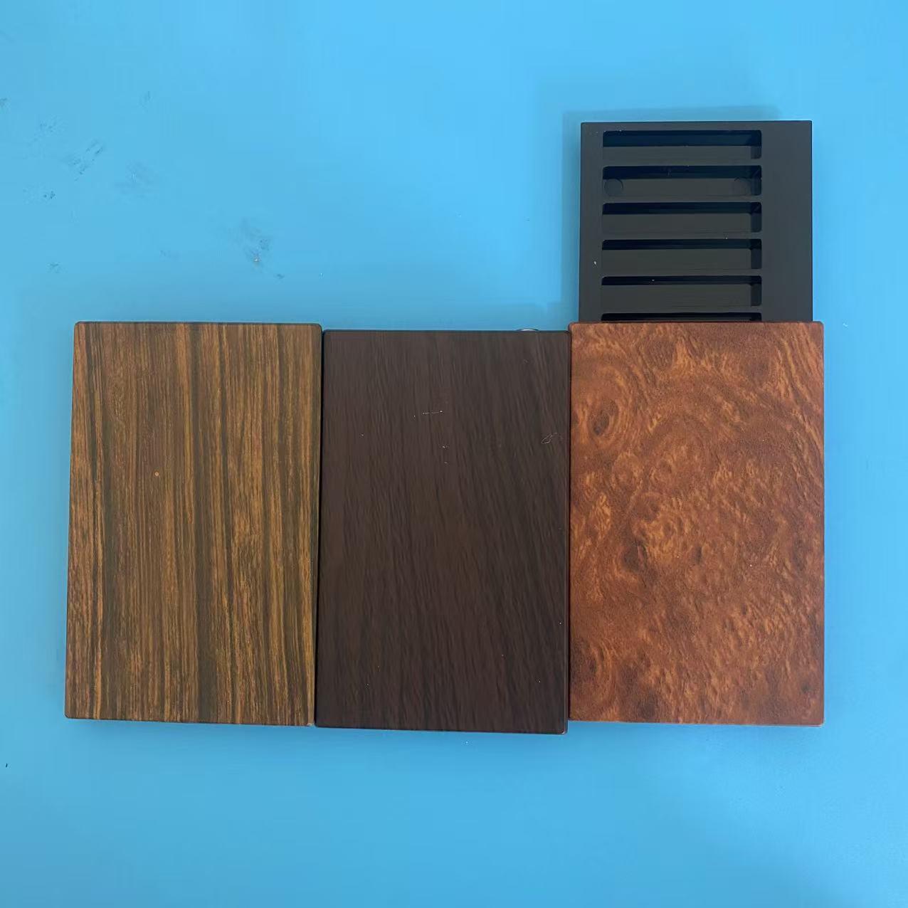 Slide-Case Storage Vintage Wood‑Grain Sliding Mini Box