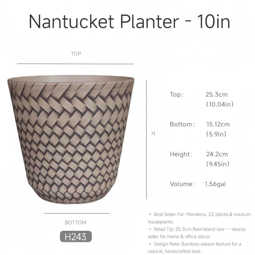 Nantucket Planter H243 10in