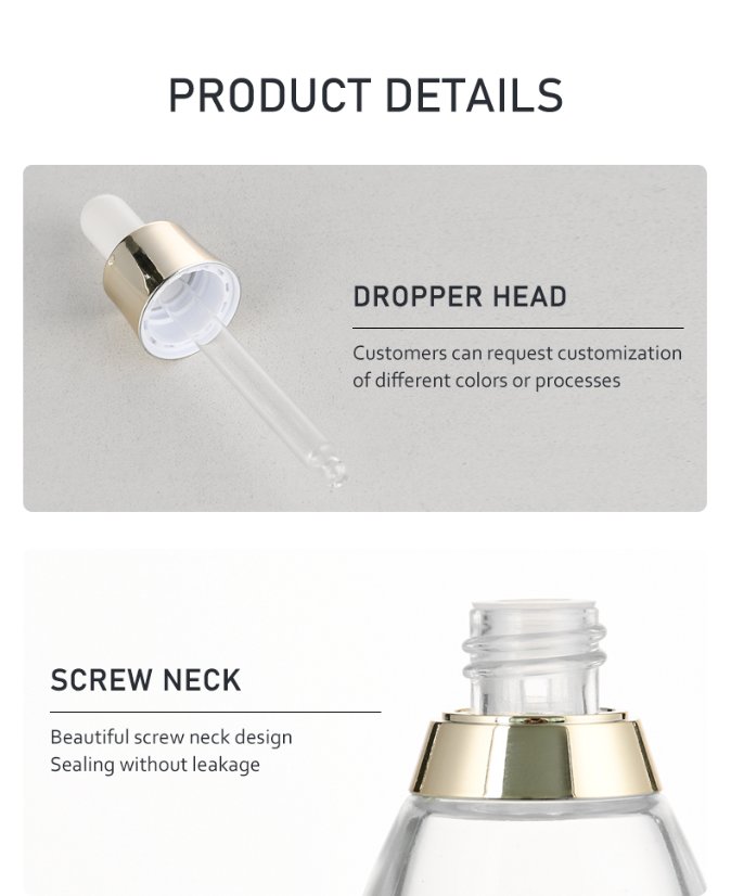 frasco cuentagotas 0ml Light Bulb-Shaped Dropper Bottle for Essential Oil