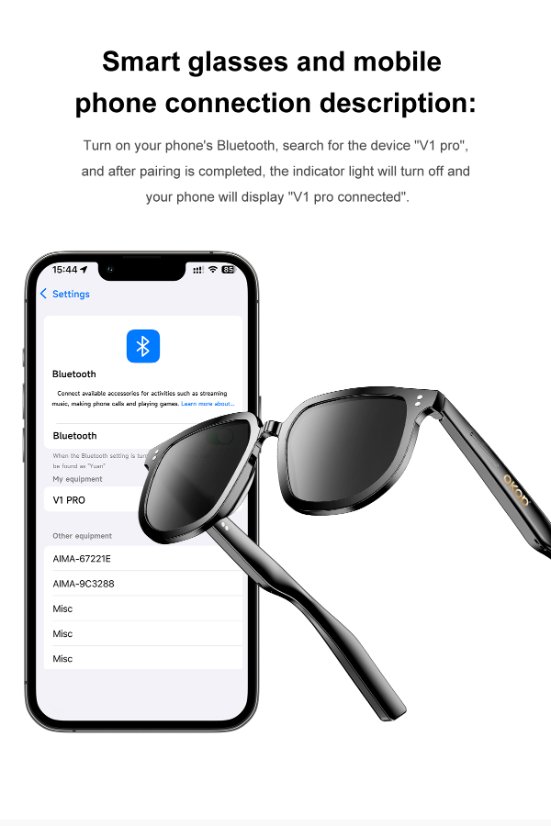 Smart glasses KP-Y104 Smart AI Bluetooth Sunglasses
