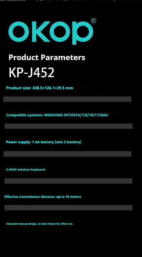 Mouse and keyboard KP-J452 Keyboard and mouse set