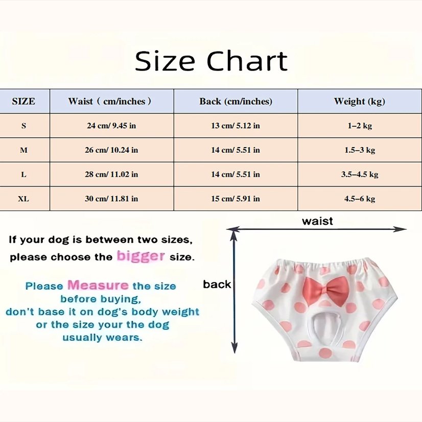 Period panties  Washable Pet Sanitary Panty