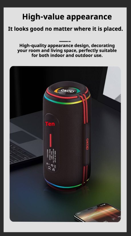 Portable Outdoor Bluetooth Speaker KP-827 Wireless Bluetooth Speaker