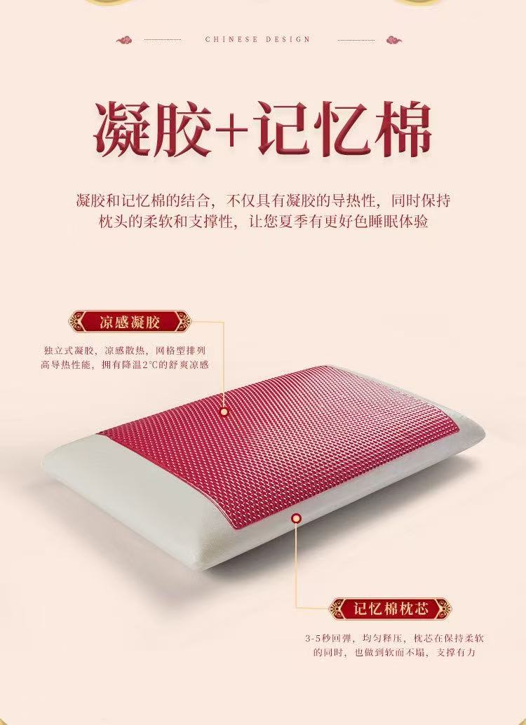 Gel Memory Foam Pillows Cooling Gel Memory Foam Cervical Massage Pillow