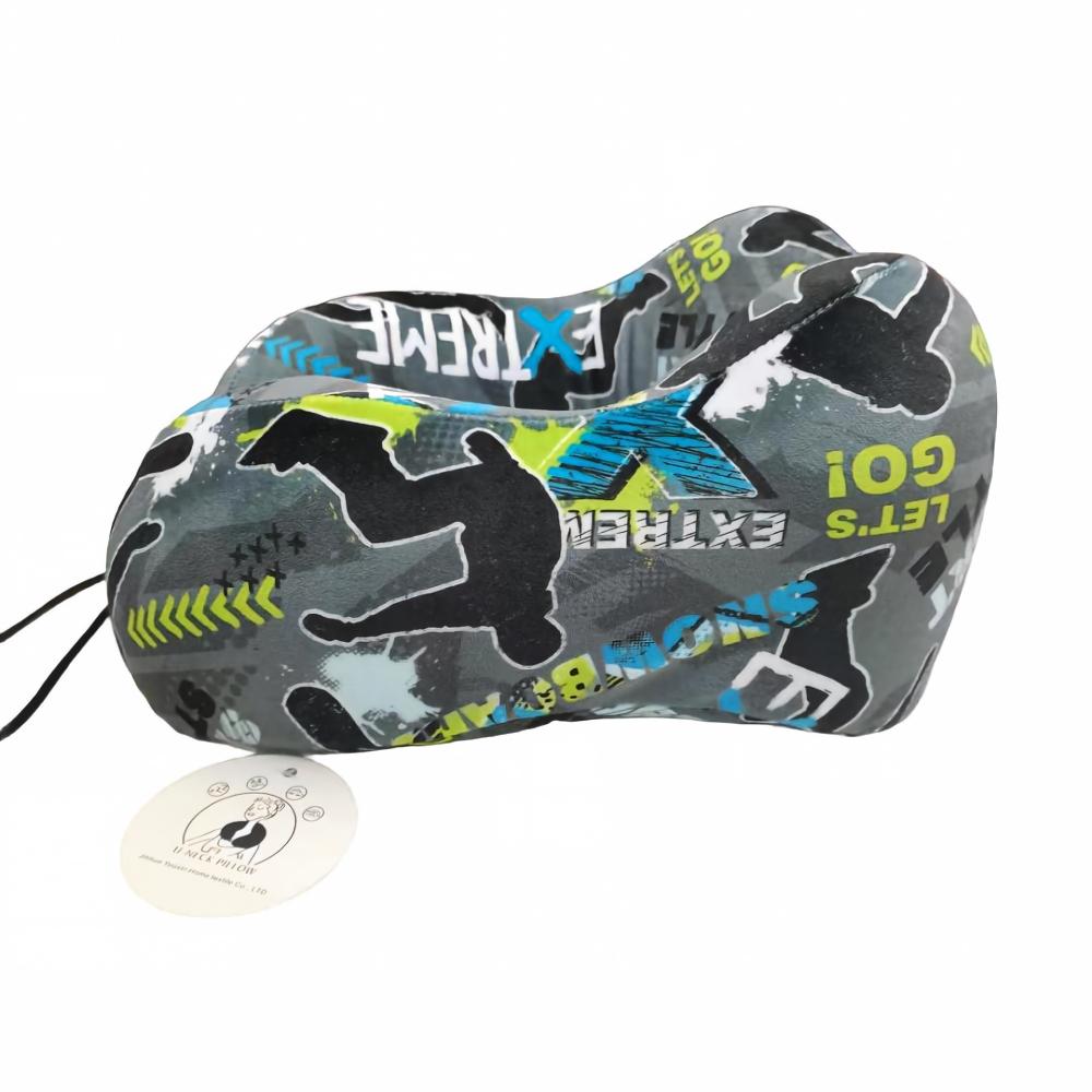 U-shaped pillow Sporty Printed Memory Foam U-Shaped Pillow
