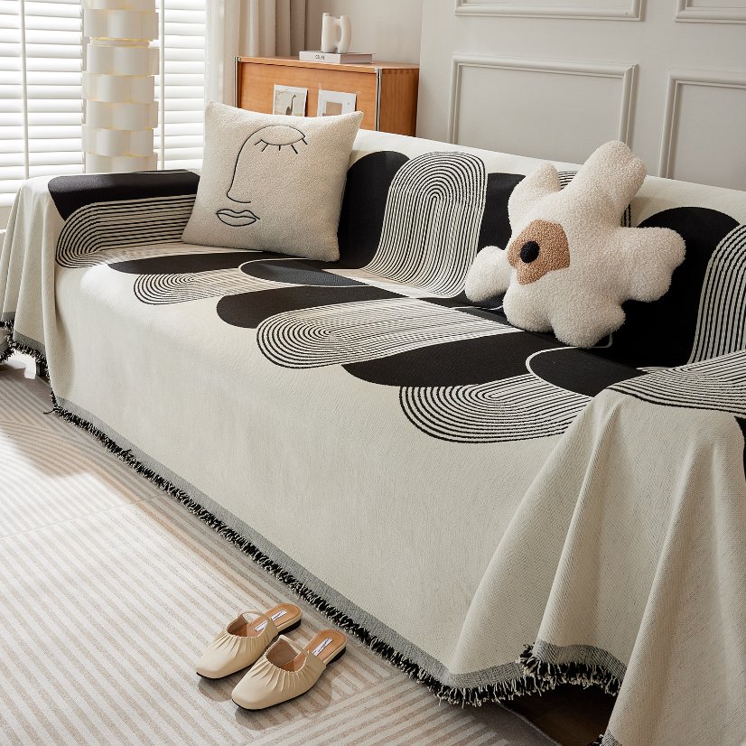 Jacquard sofa throw Saiya Sofa Throw