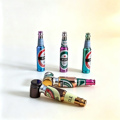 Novelty Storage Tubes Creative Miniature Wine‑Bottle Aluminum Storage Tube