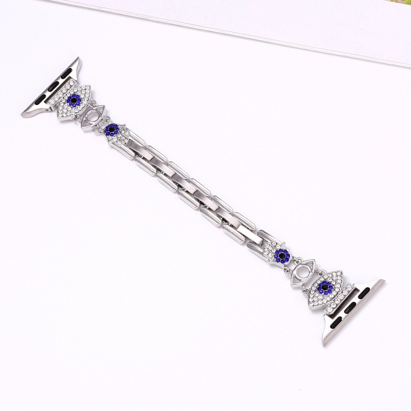 Alloy watch band Evil Eye Rhinestone Metal Strap for Apple Watch All Series