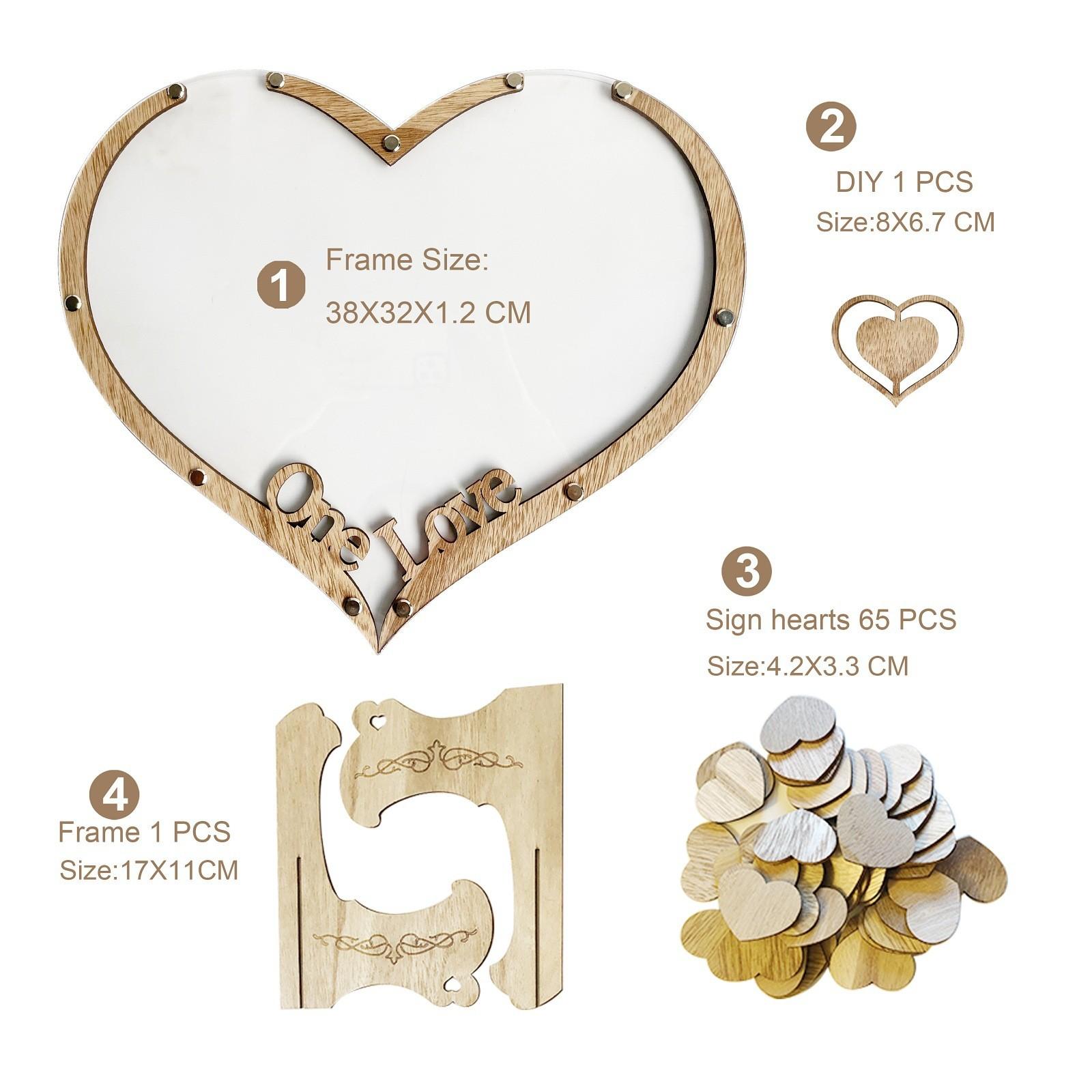 Wedding Sign-in Wedding Celebration Sign Supplies Sign-in Table Heart Shape