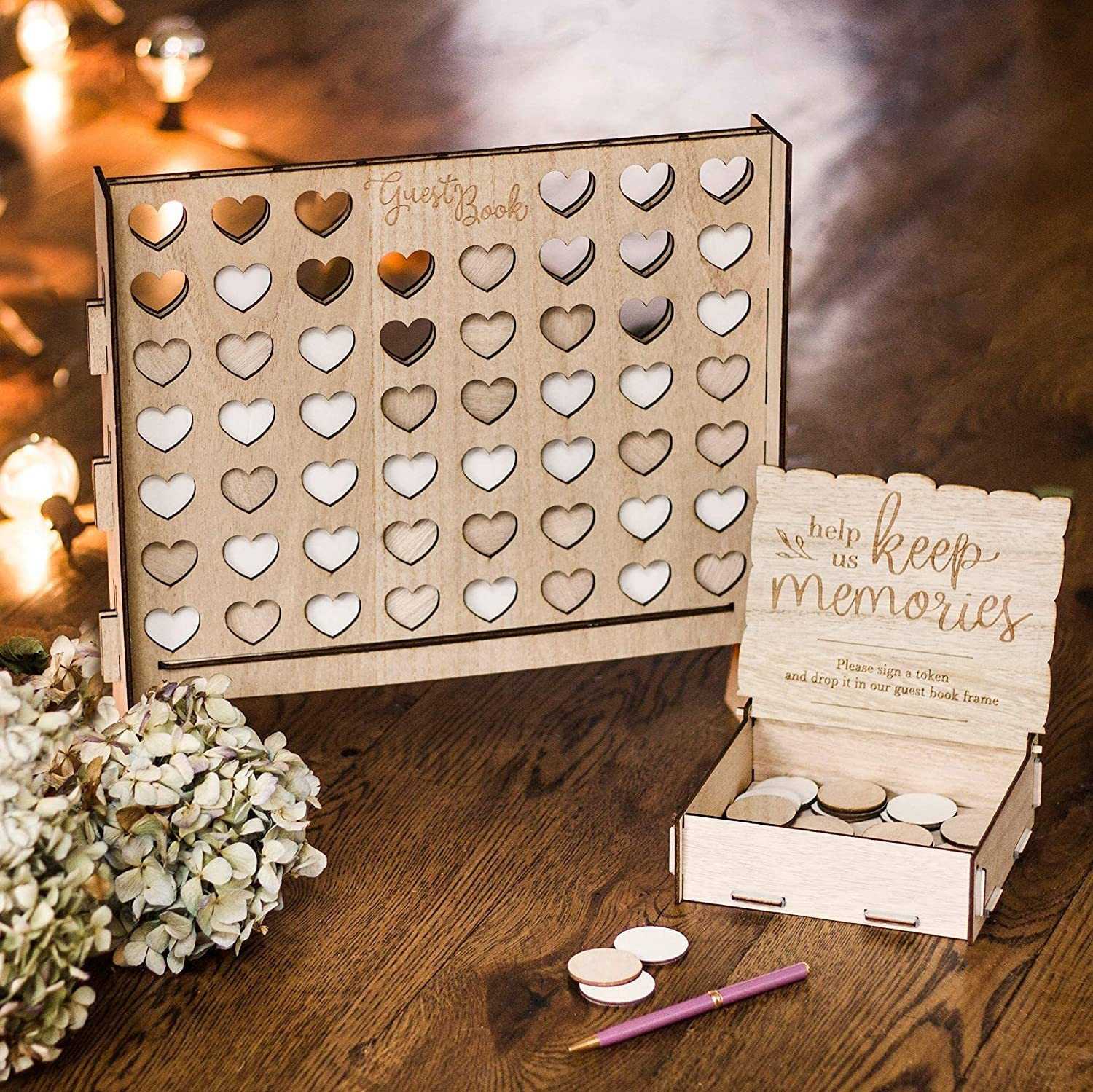 Wedding Sign-in Creative Wooden Sign-in Book Forest Style Personalized Sign-in Book Wedding
