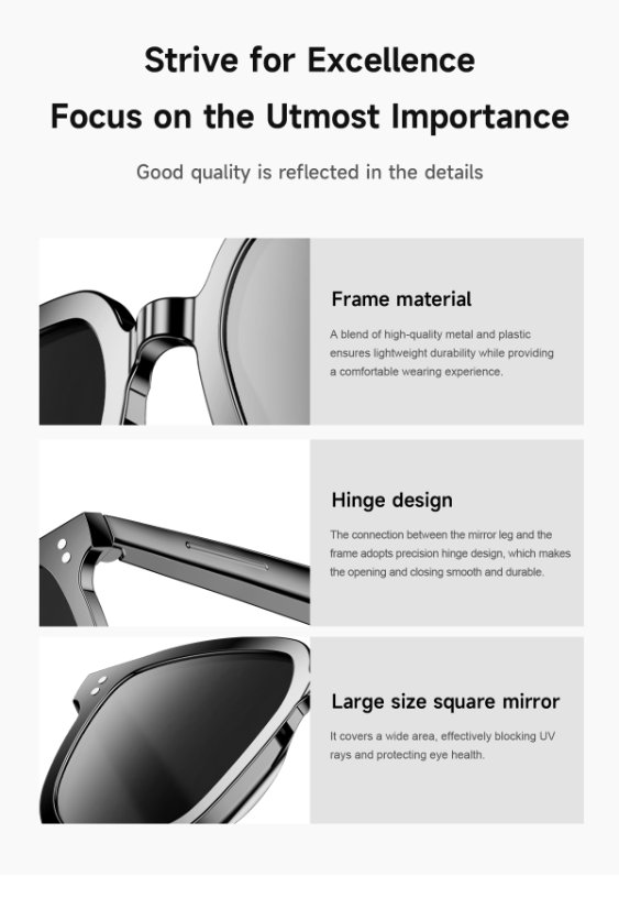 Smart glasses KP-Y104 Smart AI Bluetooth Sunglasses