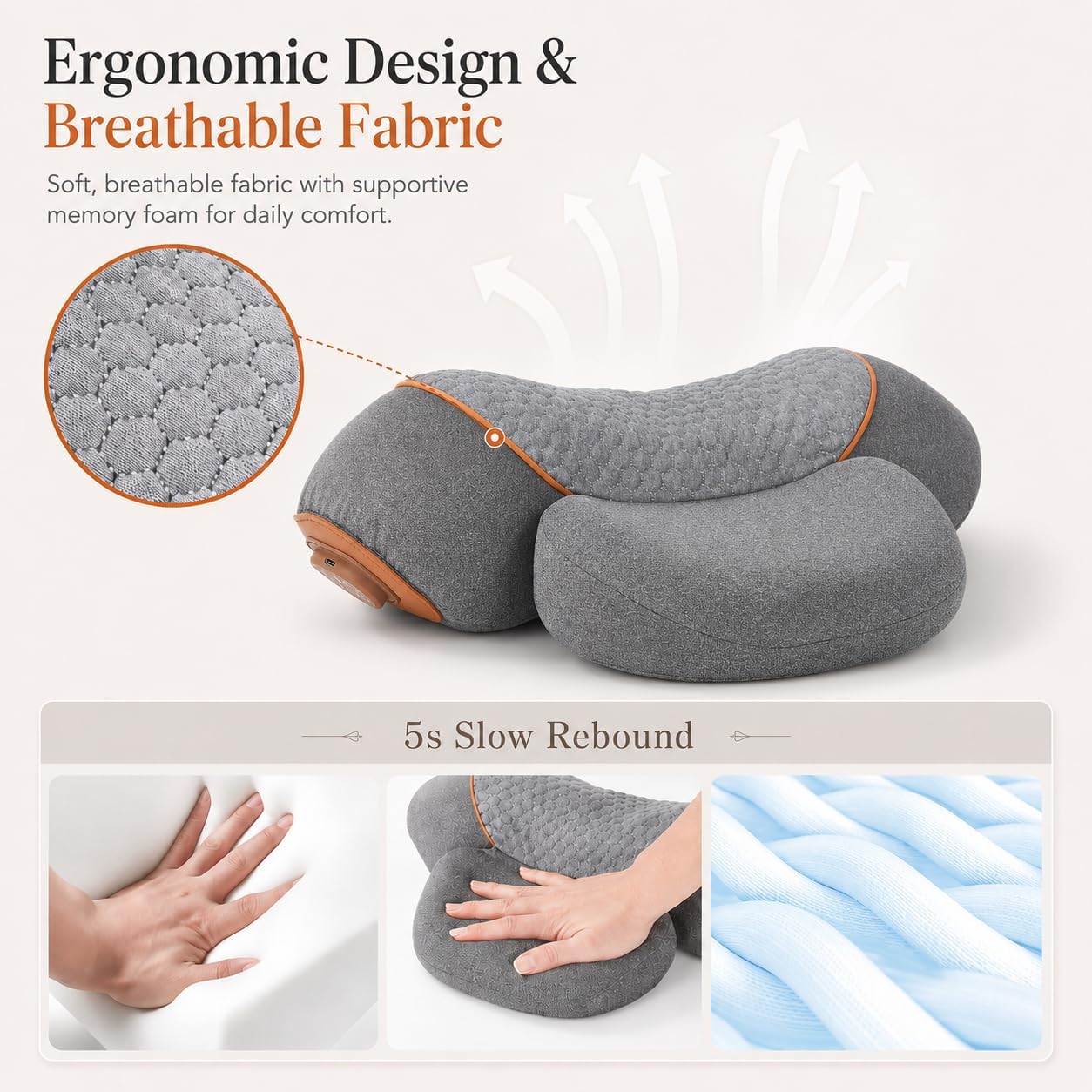 Neck Massager Heated Neck Massager Pillow With Cervical Traction