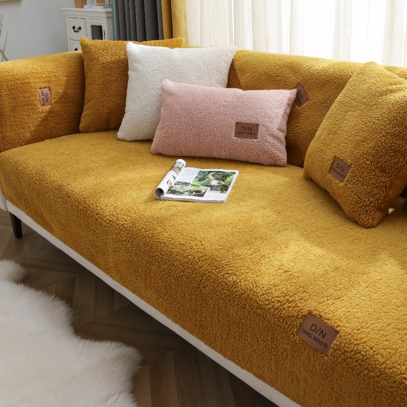 Plush sofa cushion Lamb Fleece Sofa Cushion