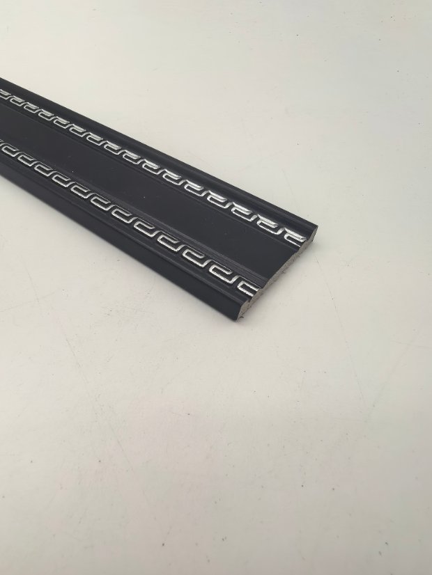 decor line PS Chinese Style Molding With Hui Pattern Inlay, Minimalist Groove Frame Trim