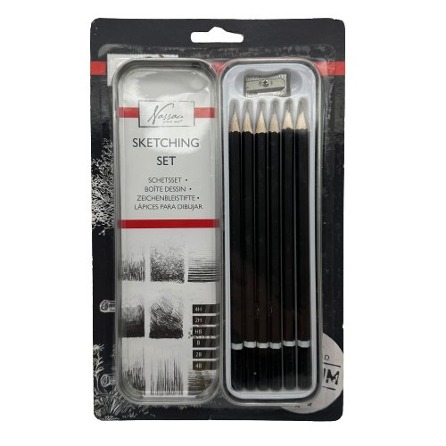 Sketching set Professional Sketching Pencil Set – Metal Tin Box (7-Piece Set)