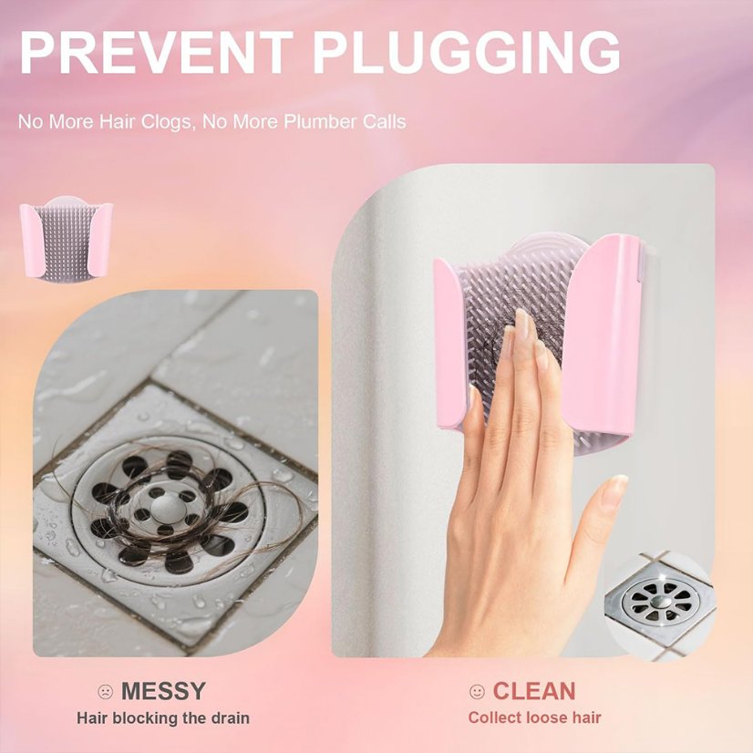Household Cleaning Tools & Accessories Shower Wall Hair Catcher