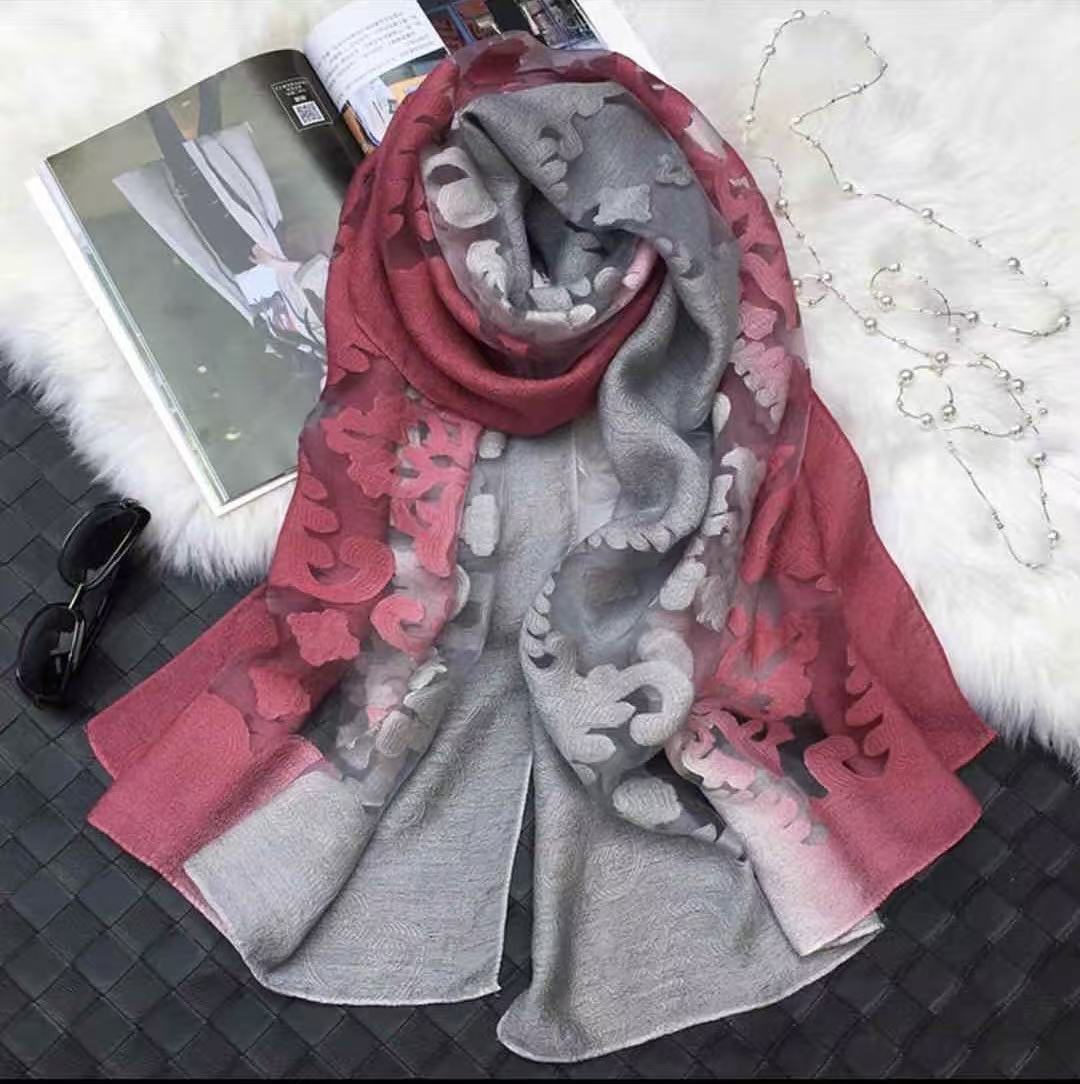 Tie-Dye Long Scarves Tie-Dye Long Scarf with Contrast Color Style