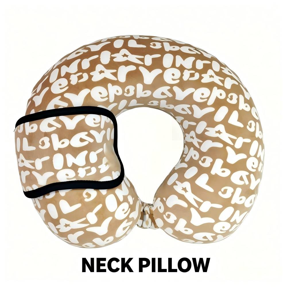 U-shaped pillow Letter-Pattern Memory Foam (with Eye Mask)