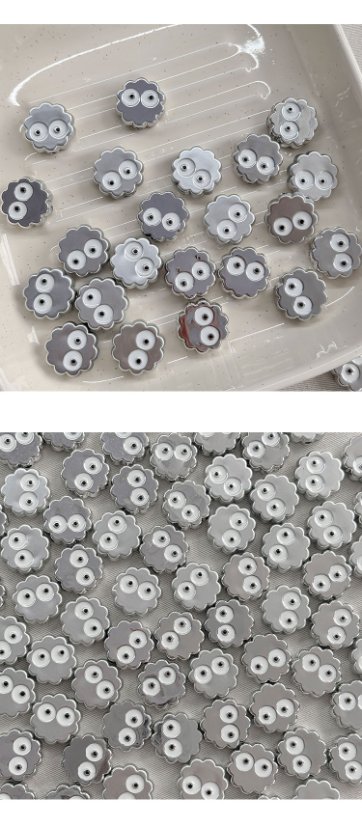 High-Quality UV Beads Silver biscuit beads