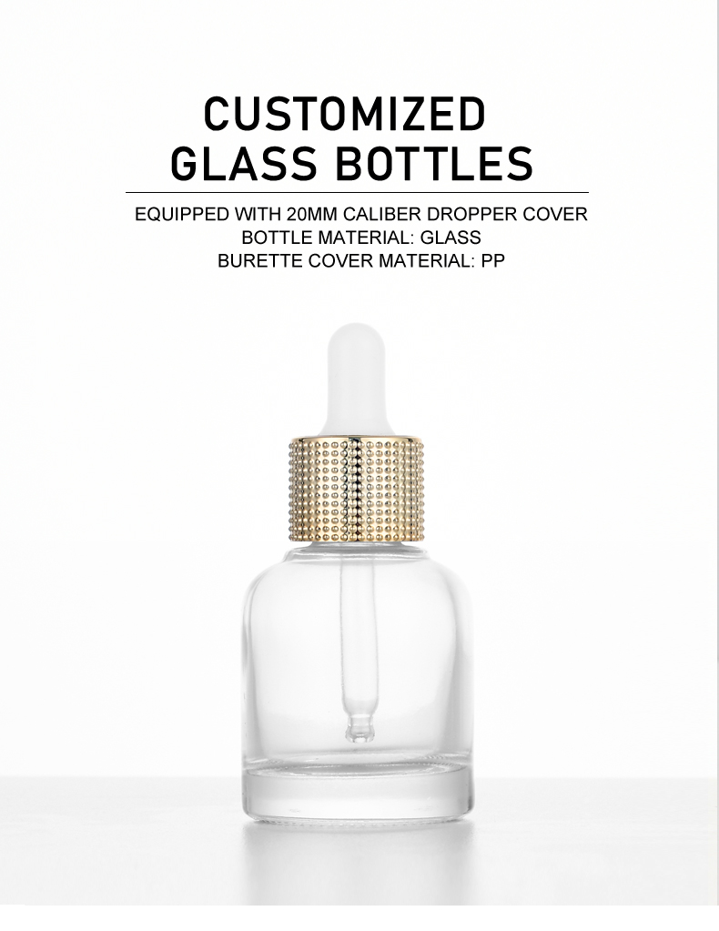 frasco cuentagotas 30ml Stylish Dropper Bottle with Distinctive Middle Ring – Chunky Design