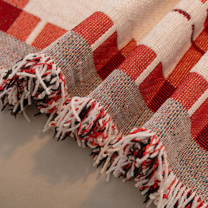 Sofa Throws Christmas Snow Plaid