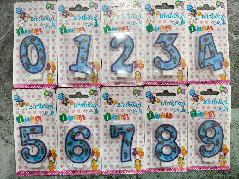 Number Birthday Candles Undersea World Printed Number Birthday Candle