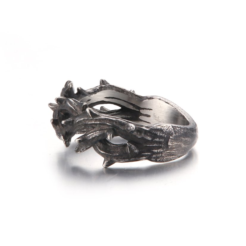 Rings Vintage Jesus Crown of Thorns Stainless Steel Ring