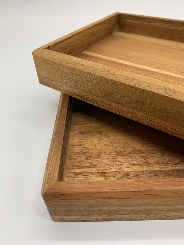 Catchall Tray Rectangular Wood Tray Set | Custom Sizes Available