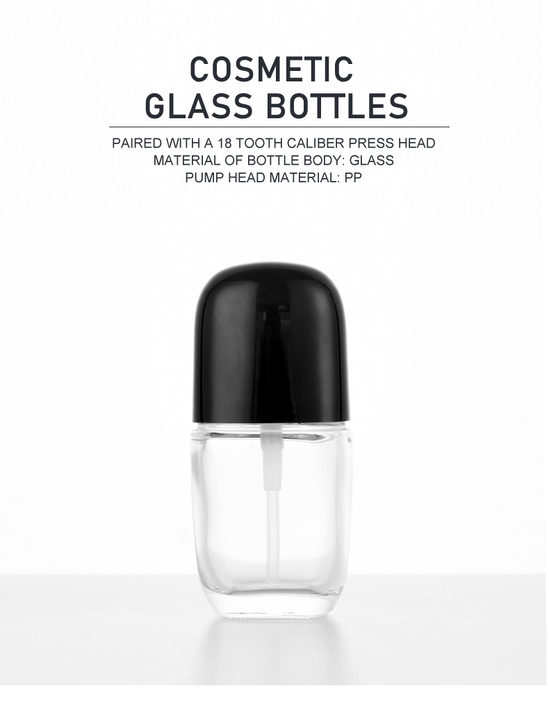 base de maquillaje líquida 30ml Exquisitely Crafted Glass Foundation Bottle